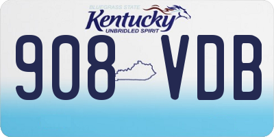 KY license plate 908VDB