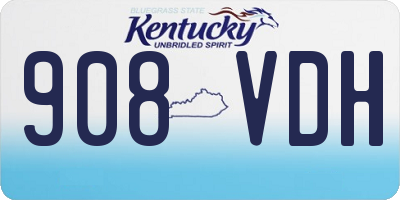 KY license plate 908VDH