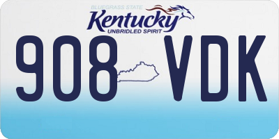 KY license plate 908VDK
