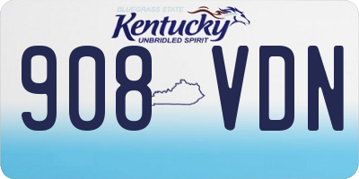 KY license plate 908VDN
