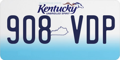 KY license plate 908VDP
