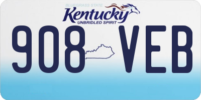 KY license plate 908VEB
