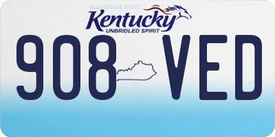 KY license plate 908VED