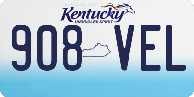 KY license plate 908VEL