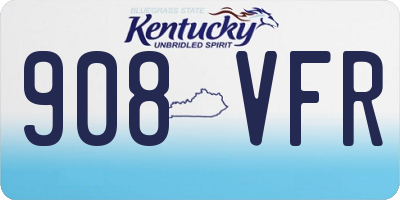 KY license plate 908VFR