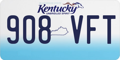 KY license plate 908VFT