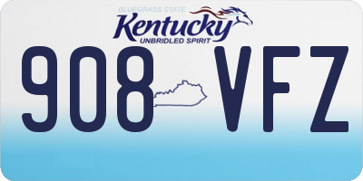KY license plate 908VFZ