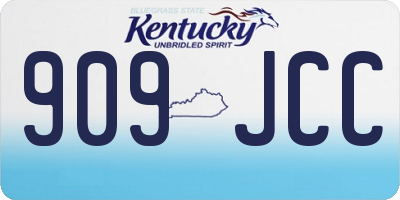 KY license plate 909JCC