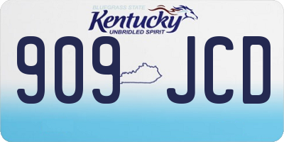 KY license plate 909JCD