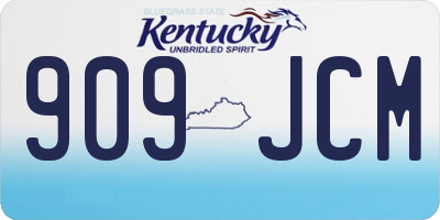 KY license plate 909JCM