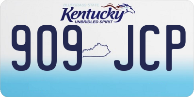 KY license plate 909JCP