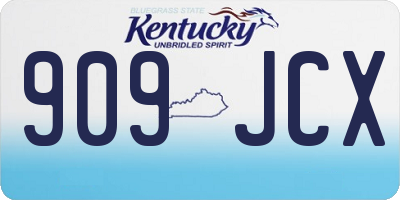 KY license plate 909JCX