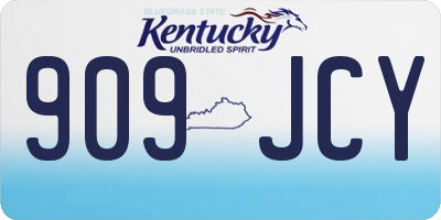 KY license plate 909JCY