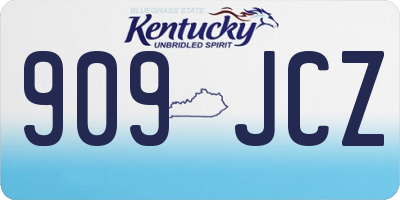 KY license plate 909JCZ