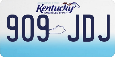 KY license plate 909JDJ