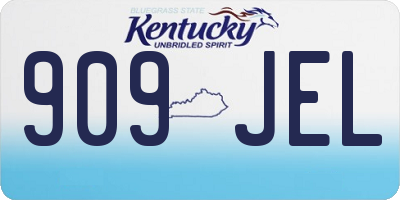 KY license plate 909JEL
