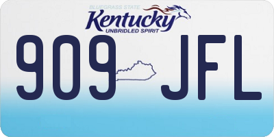 KY license plate 909JFL