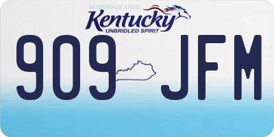 KY license plate 909JFM