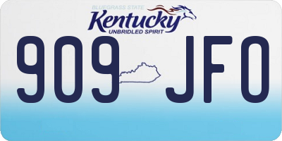 KY license plate 909JFO