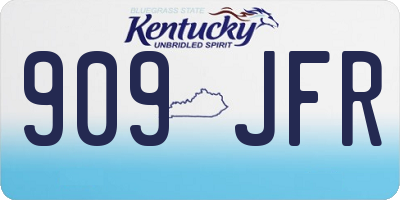 KY license plate 909JFR