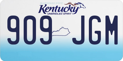 KY license plate 909JGM