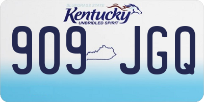 KY license plate 909JGQ