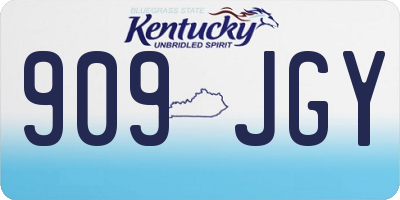 KY license plate 909JGY