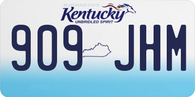 KY license plate 909JHM