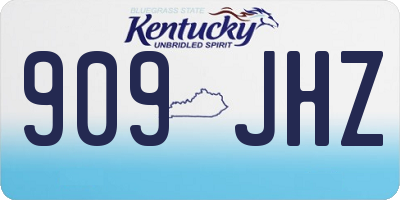 KY license plate 909JHZ