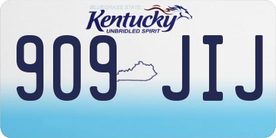 KY license plate 909JIJ