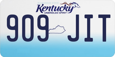 KY license plate 909JIT