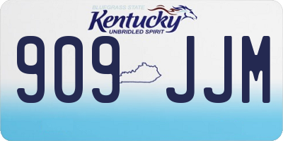 KY license plate 909JJM
