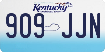 KY license plate 909JJN