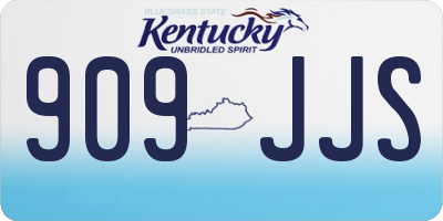 KY license plate 909JJS