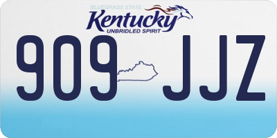 KY license plate 909JJZ