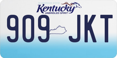 KY license plate 909JKT