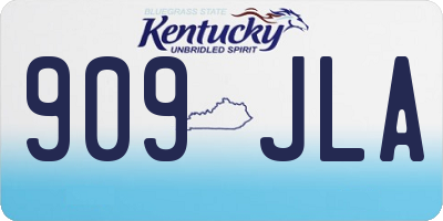 KY license plate 909JLA