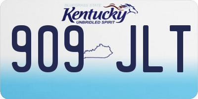 KY license plate 909JLT