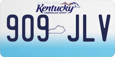 KY license plate 909JLV