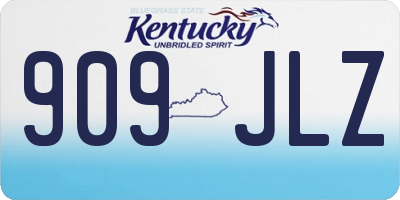 KY license plate 909JLZ