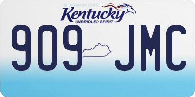 KY license plate 909JMC