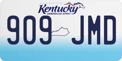 KY license plate 909JMD