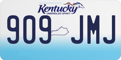 KY license plate 909JMJ