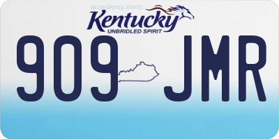 KY license plate 909JMR