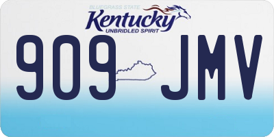 KY license plate 909JMV