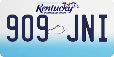 KY license plate 909JNI