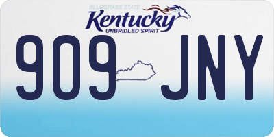 KY license plate 909JNY