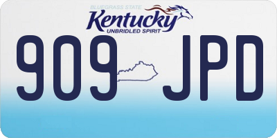KY license plate 909JPD