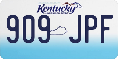 KY license plate 909JPF