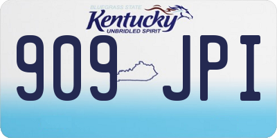 KY license plate 909JPI